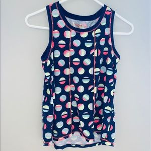 Girls dark shirt with light pattern
